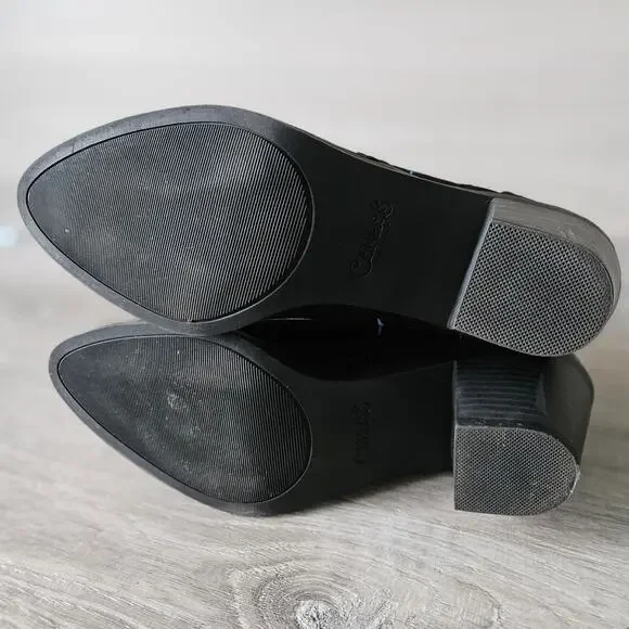 Carlos by Carlos Santana Black Over the Knee Boots with Red Floral Embroidery - Picture 11 of 15